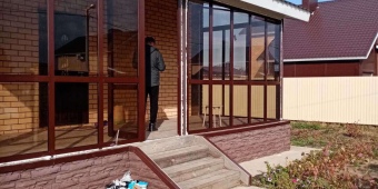 Установка алюминиевых конструкций