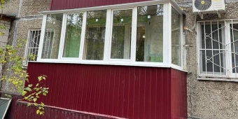 Остекление балкона ПВХ KBE 58 мм