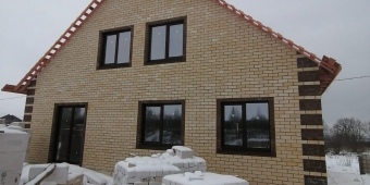 Остекление коттеджа ,окна ПВХ КВЕ70 expert. Стеклопакеты с мультифункцией, ламинация внешняя тёмный дуб: монтаж по ГОСТ. Гарантия от завода производителя 3 года