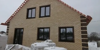 Остекление коттеджа ,окна ПВХ КВЕ70 expert. Стеклопакеты с мультифункцией, ламинация внешняя тёмный дуб: монтаж по ГОСТ. Гарантия от завода производителя 3 года