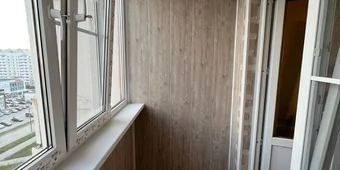 Внутренняя отделка балкона. Панели в ламинации. Балкон 3м