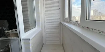 Внутренняя отделка балкона. Панели в ламинации. Установка шкафа. Балкон 3 метра