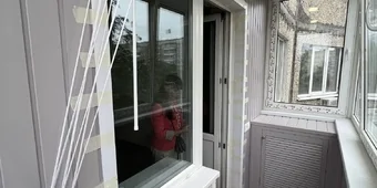 Внутренняя отделка. Установка шкафа, дверей-жалюзи и сушилки