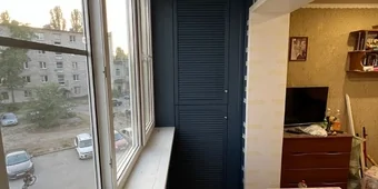 Внутренняя отделка евровагонкой под покраску балкона 3 м. Установка тёплых полов, утепление пеноплексом, установка столешницы, установка шкафа